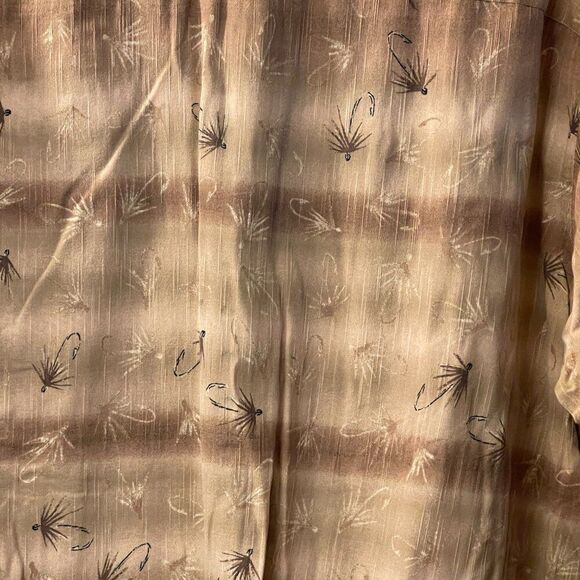 Fly fishing Men’s novelty print button front shirt top by outfitters Large - Picture 5 of 8